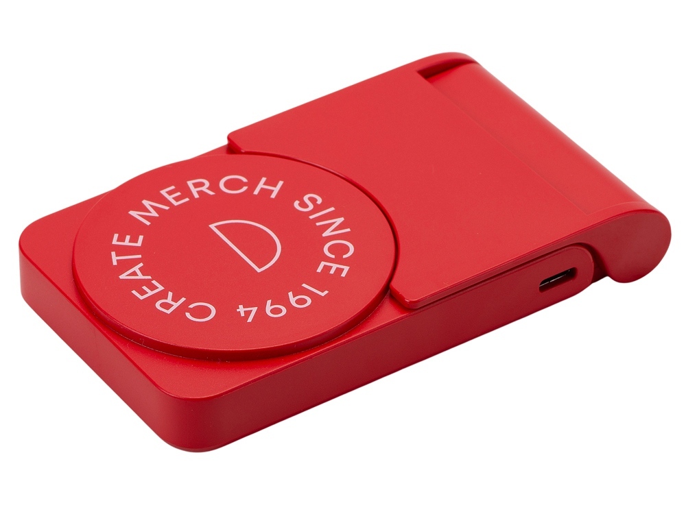 Внешний магнитный аккумулятор &quot;MagnIQ&quot;, красный, 5000 mAh (тампопечать)