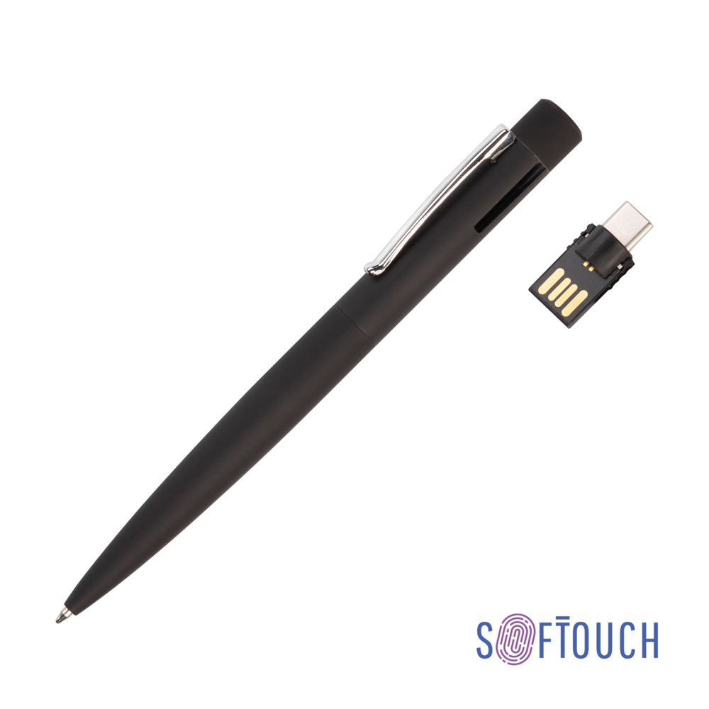 Ручка шариковая &quot;Secret&quot; с флеш-картой 32Gb OTG (USB2.0/Type-C), покрытие soft touch